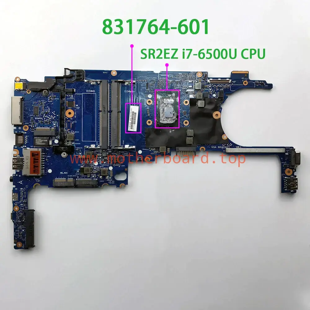 831764-601/001/501 For HP EliteBook 820 G3 with i7-6500U Laptop Motherboard