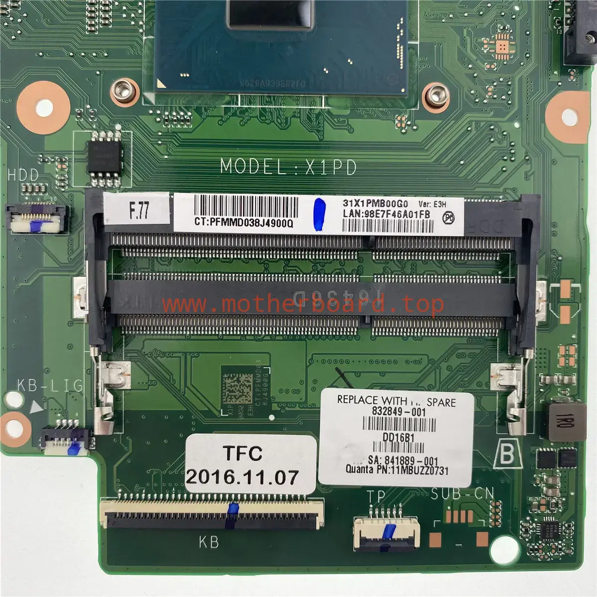 For HP 15-AK 832849-601 832849-001 with i7-6700HQ CPU laptop motherboard 2