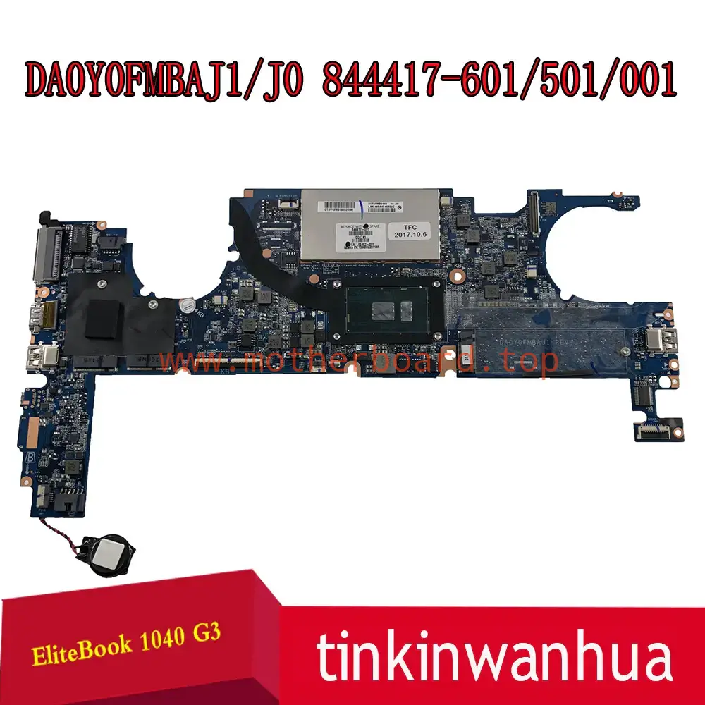 844417-601/501/001 For HP EliteBook 1040 G3 Motherboard i7 6600U SR2F1 8Gb 16Gb
