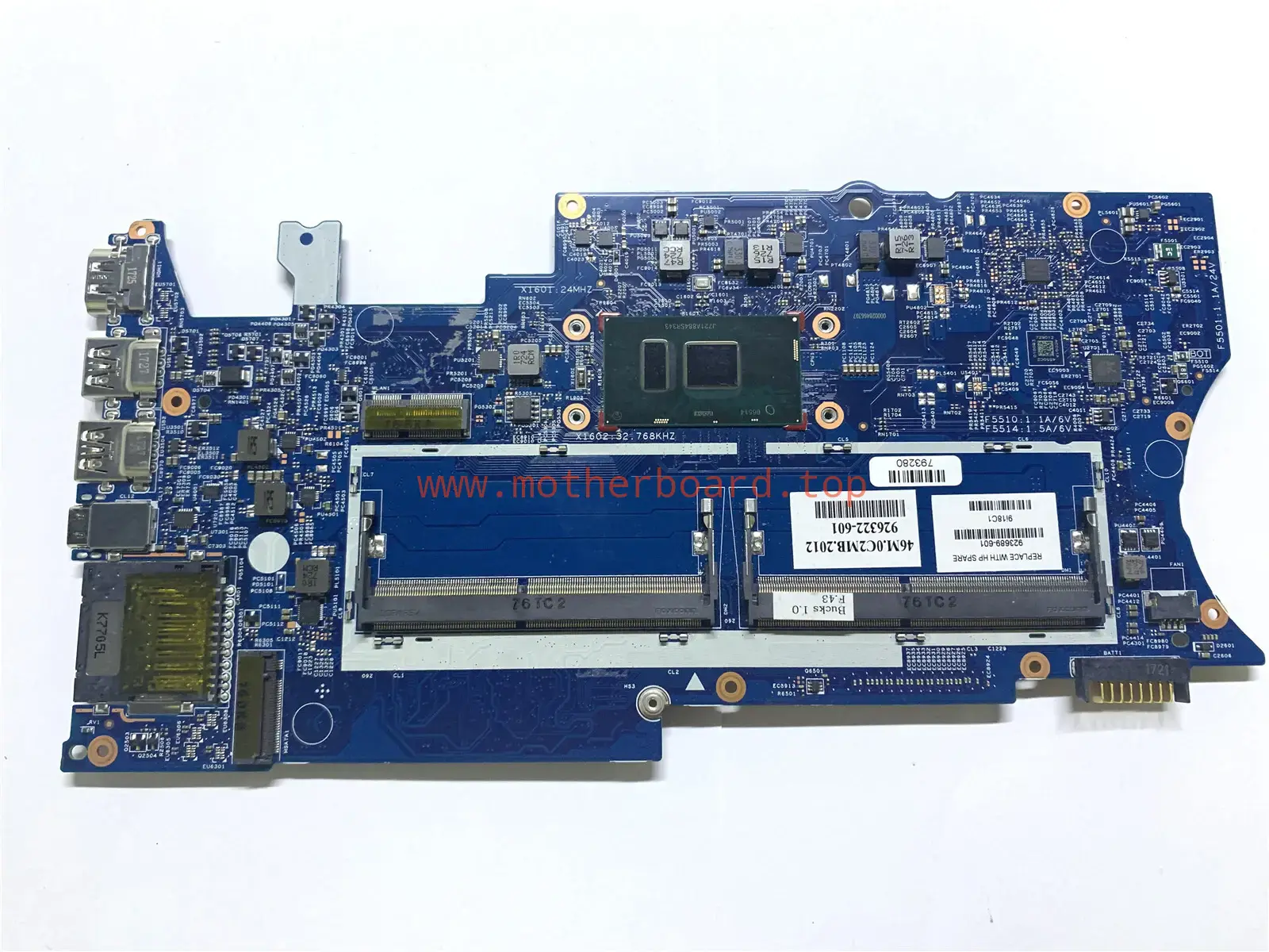 923689-601 For HP Laptop Pavilion x360 14-BA i3-7100 CPU Motherboard
