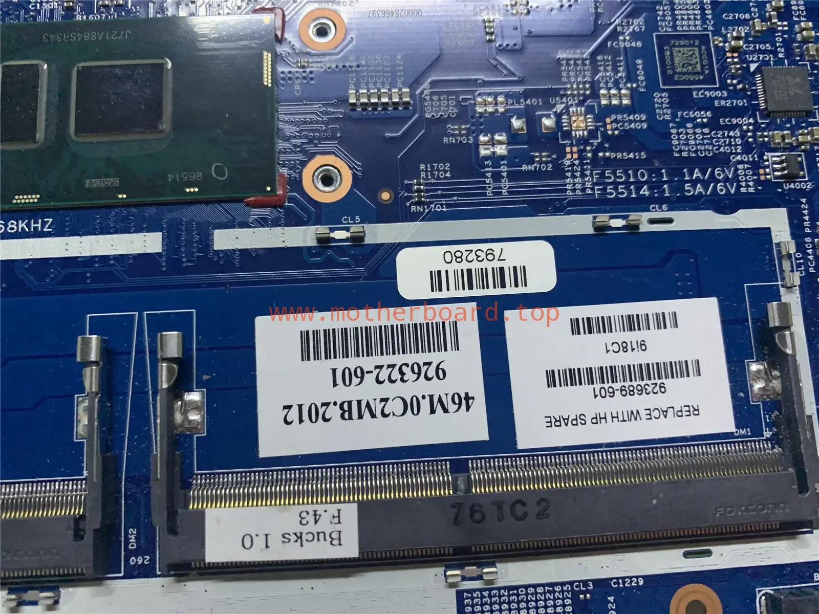 923689-601 For HP Laptop Pavilion x360 14-BA i3-7100 CPU Motherboard 2
