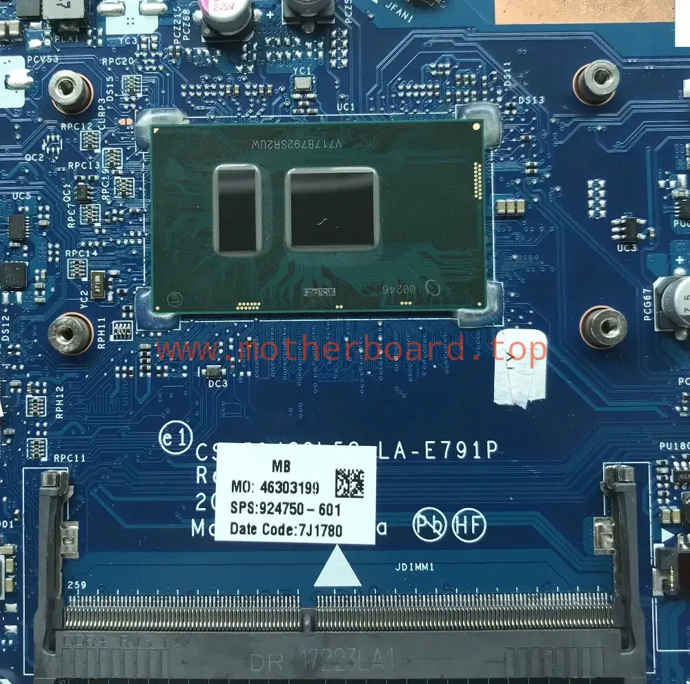 924750-601 For HP 250 G6 15-BS Series with i3-6006 CPU Laptop Motherboard 2