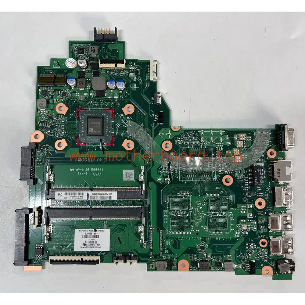 For HP 14-BS A6-9220 Laptop Motherboard DA00P2MB6D1 925543-601