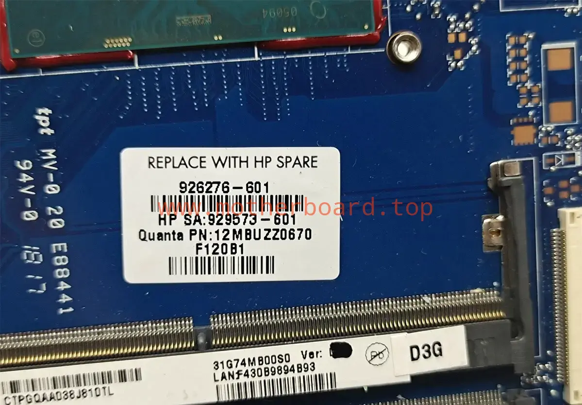 926276-601 For HP pavilion 15-cc 15t-cc 15e-cc with i3-7100U Laptop Motherboard 3