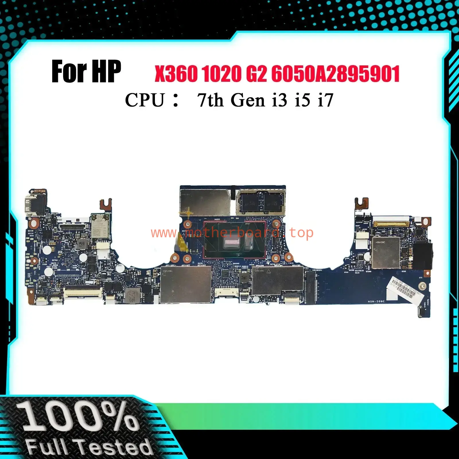 6050A2895901 For HP EliteBook X360 1020 G2 Motherboard i5 i7 8G/16G 937428-601