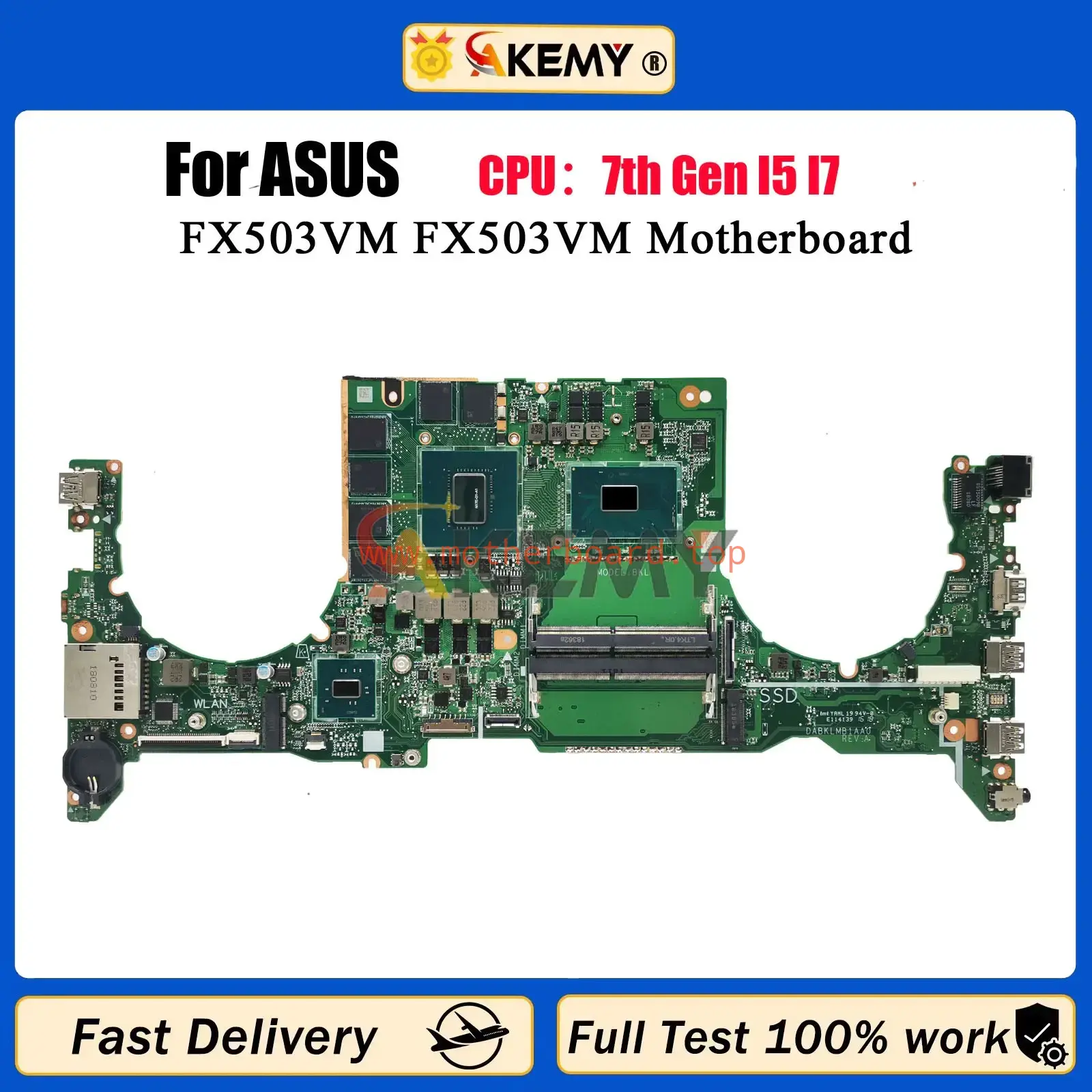 For ASUS TUF Gaming GL503VM FX503VM DA0BKLMBAD0 DABKLMB1AA0 Motherboard I5 I7