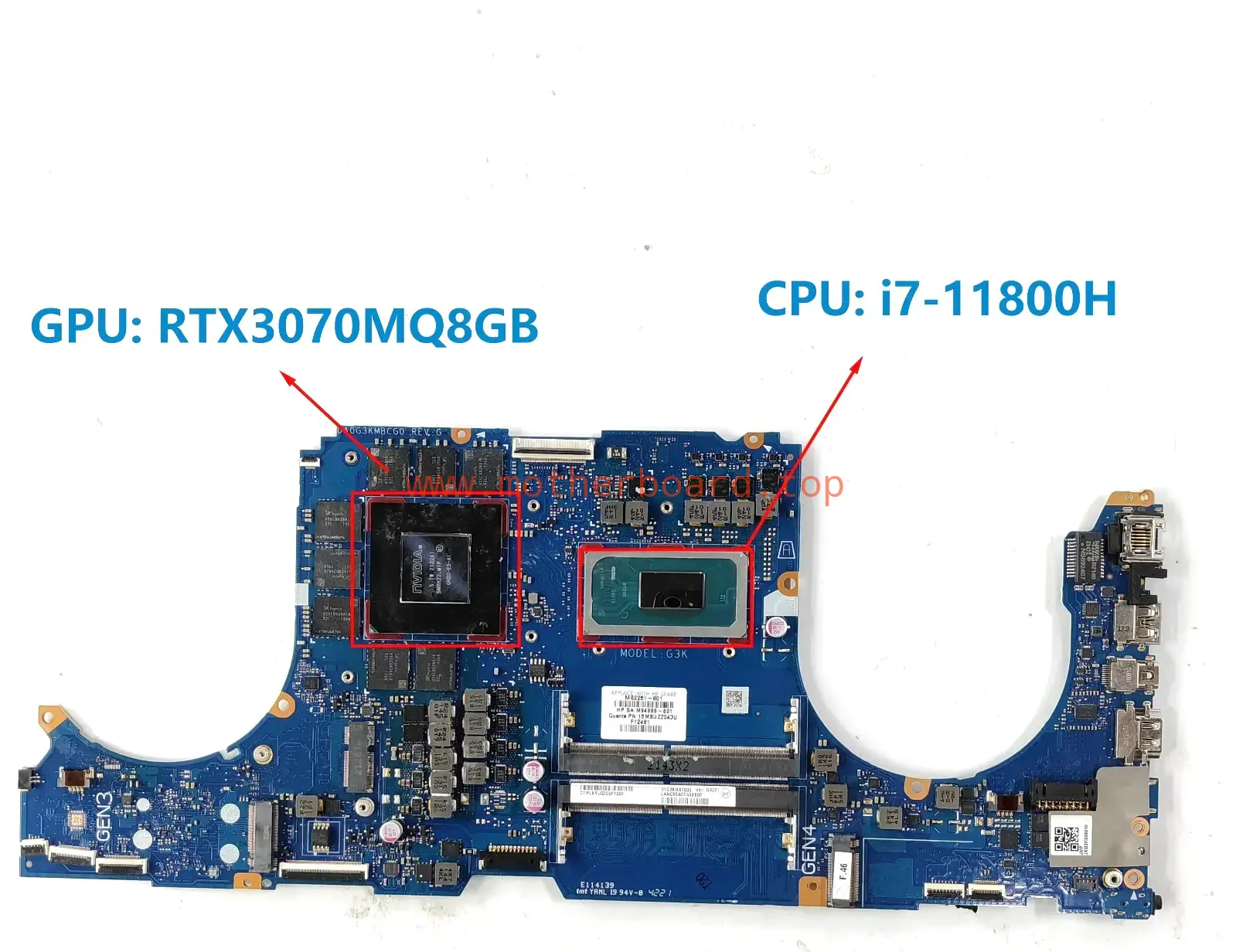 DA0G3KMBCG0 For HP 16-B I5 I7 3060 3070 6G 8G Motherboard 2