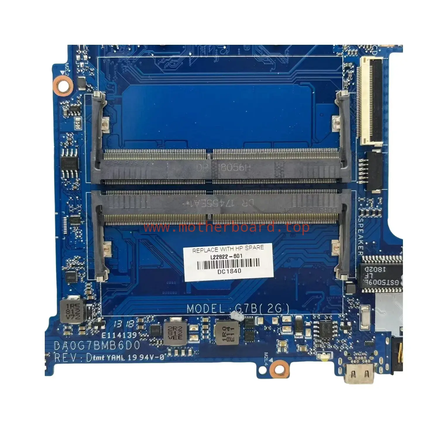 DA0G7BMB6D1/DA0G7BMB6D0 For HP Pavilion 15-CS Motherboard i7-8550U L22822-601 4