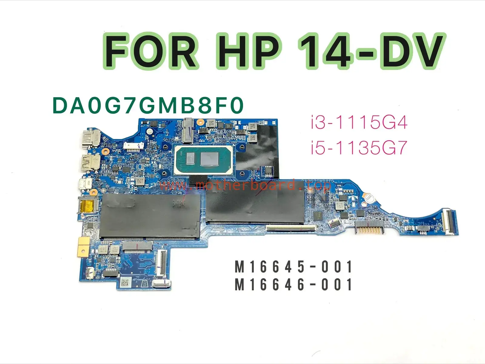 For HP Pavilion 14-DV 14-DV0511SA Motherboard DA0G7GMB8F0 i3 I5 11th M16645-601