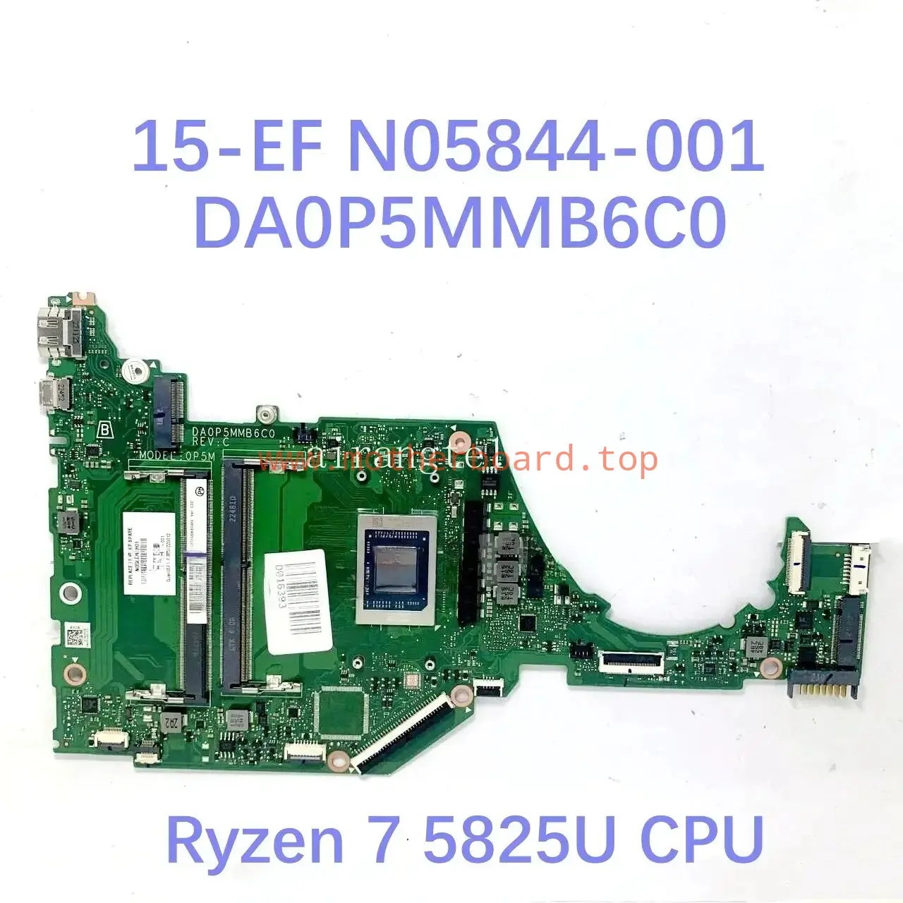 DA0P5MMB6C0 N05844-001 Motherboard W/ R5 5625U/R7 5825U CPU For HP 15-EF 15S-EQ 3