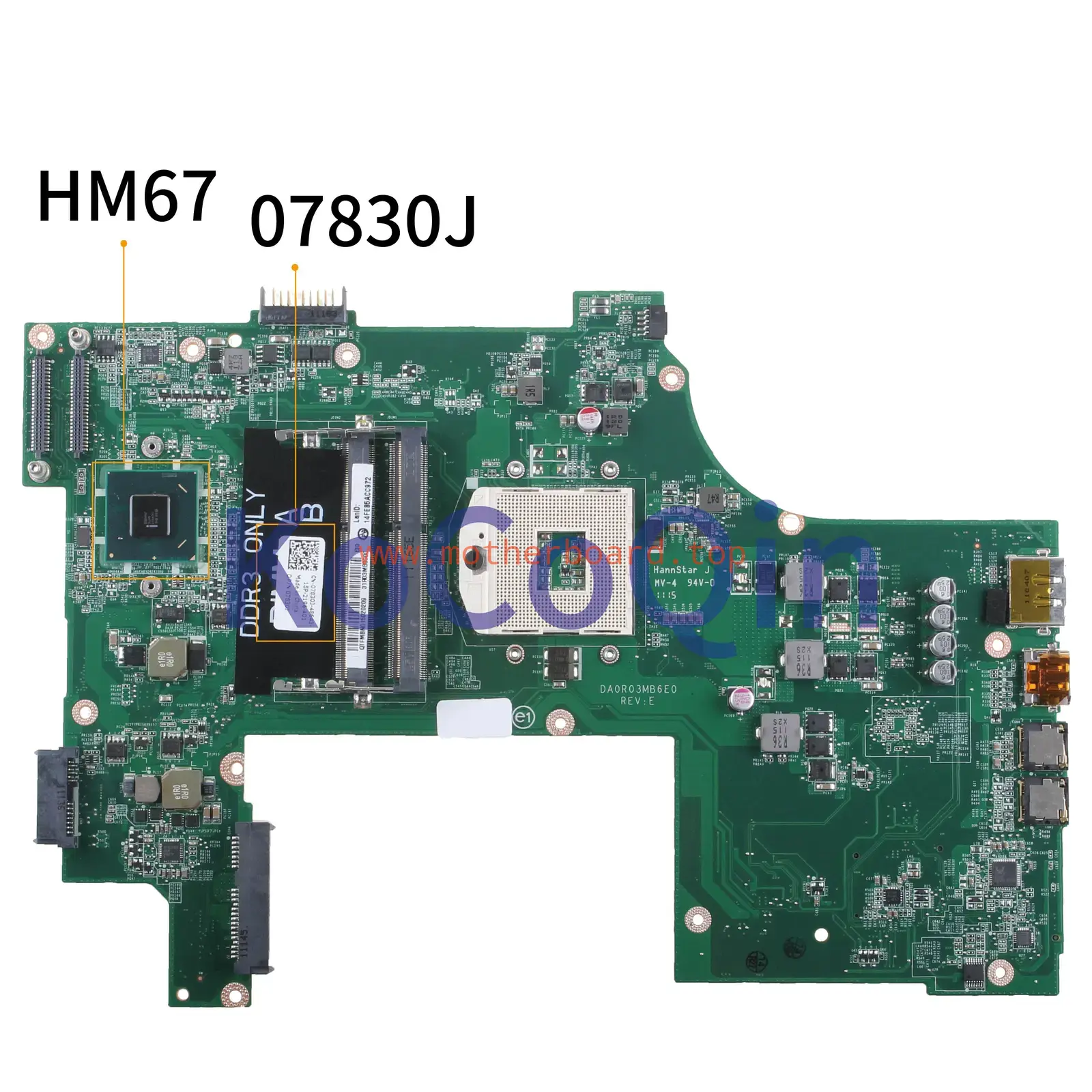 FOR DELL Insprion 17R N7110 HM67 Mtherboard 07830J 7830J DA0R03MB6E0 31R03MB0000 2