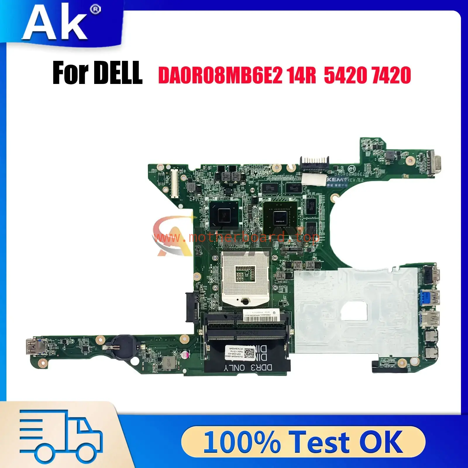For Dell Inspiron 5420 7420 With GPU Motherboard CN-03C38H DA0R08MB6E2 Tested OK