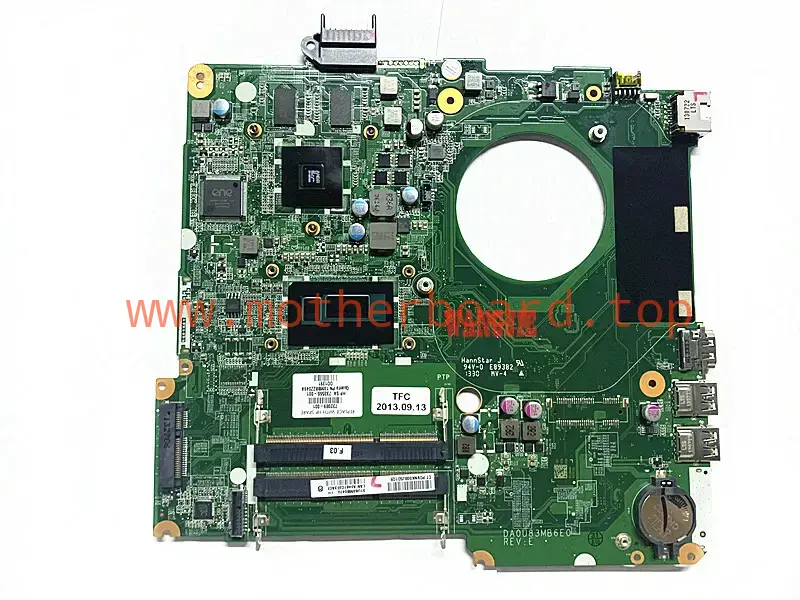 For HP 15-N 15T-N200 i3-4005U Motherboard DA0U83MB6E0 732089-501/ 001/ 601