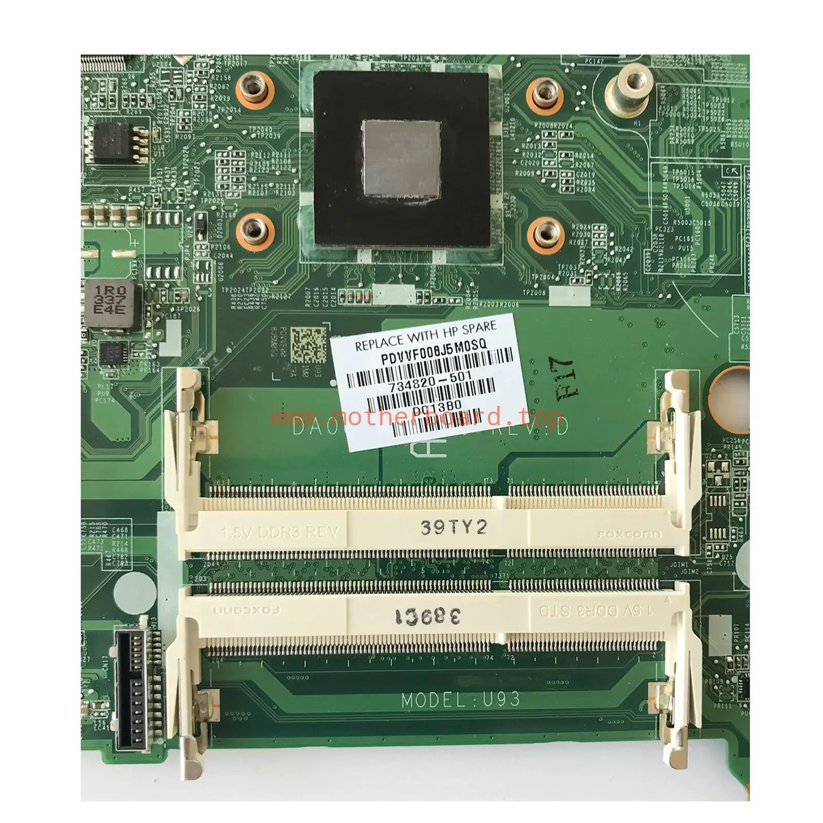 For HP TPN-Q132 15-n017ax A4-5000 Motherboard DA0U93MB6DO 734820-001/ 734820-501 3