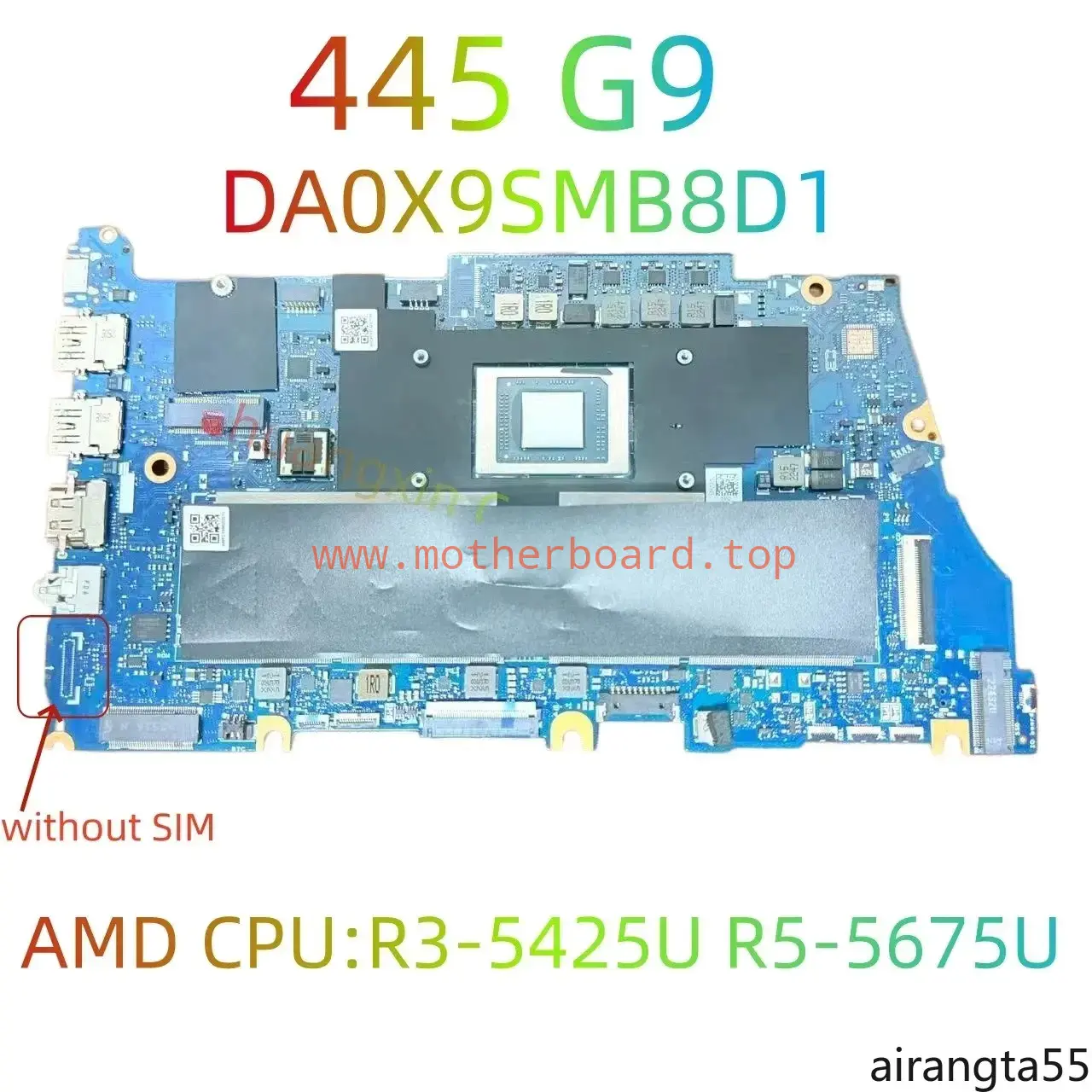 DA0X9SMB8D1 motherboard Suitable for HP 445 G9 laptop with AMD R3-5425U R5-5675U