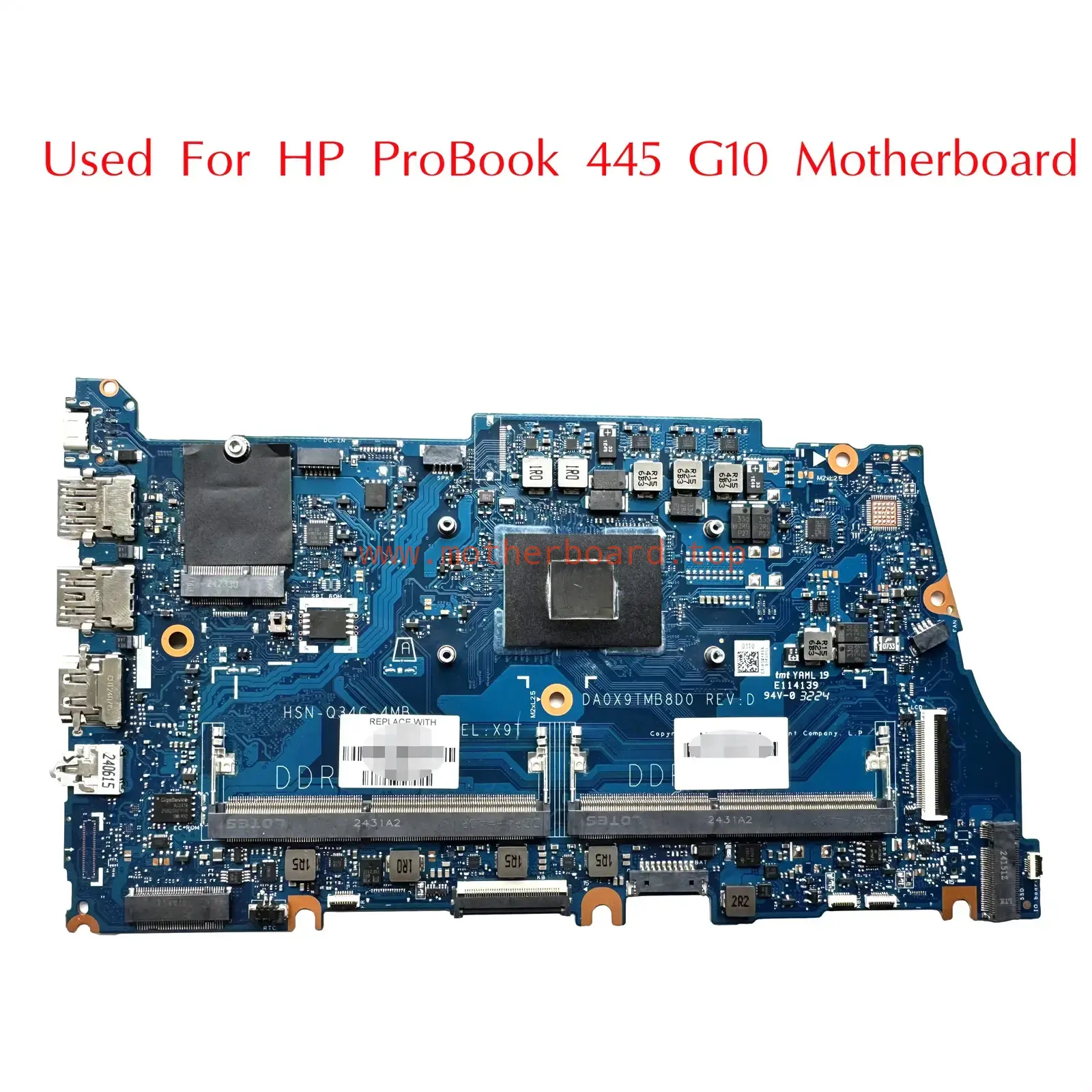 N38980-601 For HP ProBook 445 G10 Motherboard DA0X9TMB8D0 DA0X9TMB8D1 DDR4