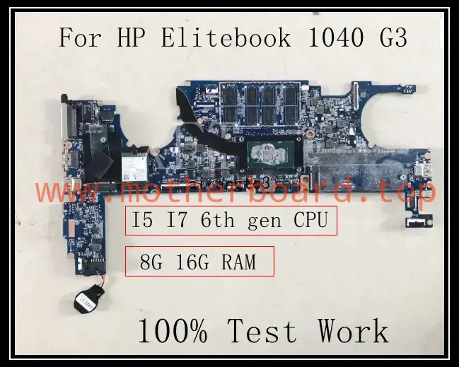 For HP Elitebook 1040 G3 Laptop Motherboard DA0Y0FMBAJ1 WithI5 I7 CPU 8G 16G RAM