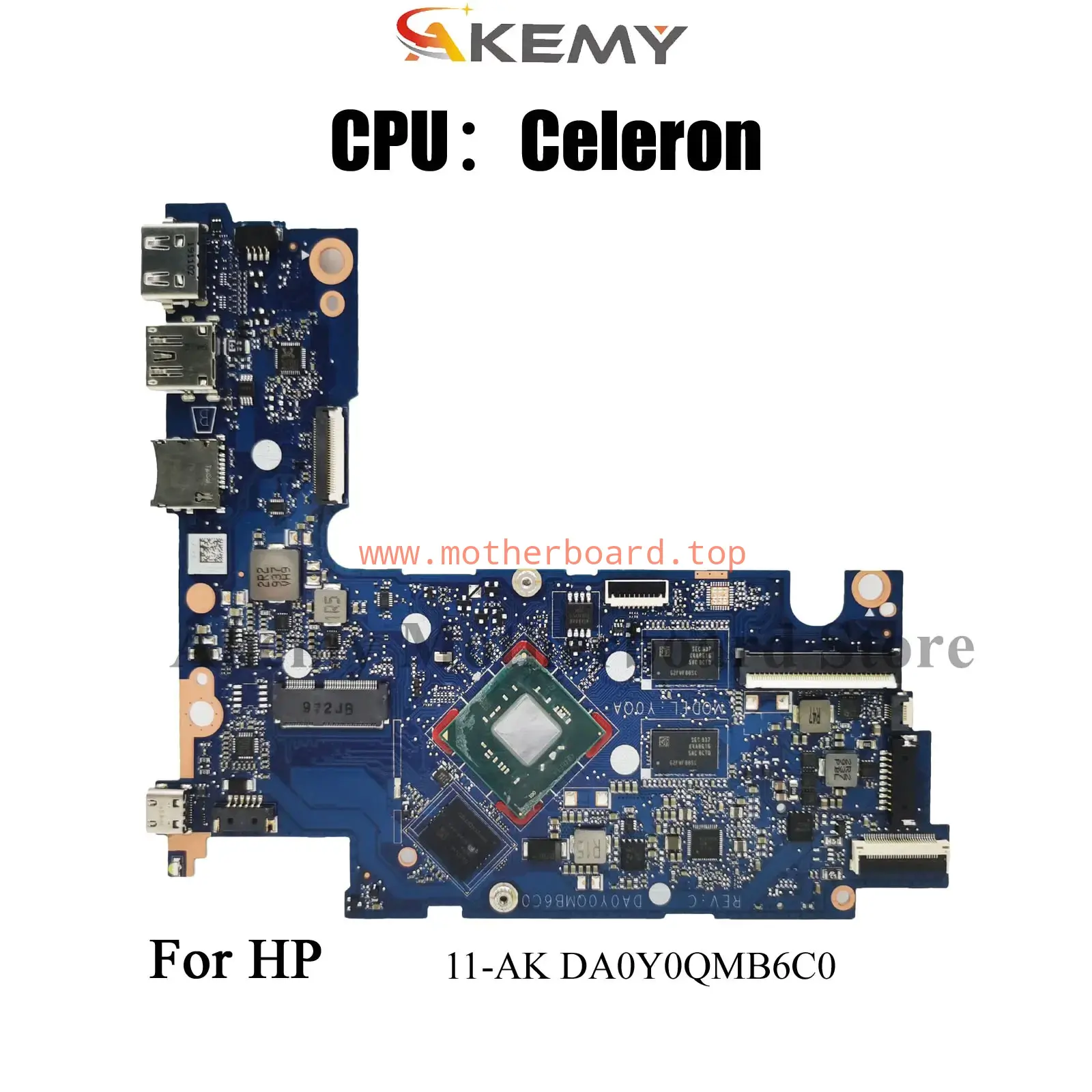 Laptop Motherboard For HP Stream 11-AK DA0Y0QMB6C0 With N4000 L44435-601 L45828