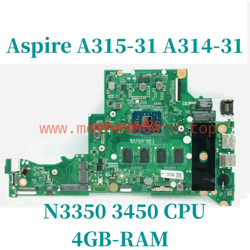 DA0Z8PMB8D0 For Acer Aspire A315-31 A314-31 Motherboard 3450 CPU 4GB-RAM 64G-SSD