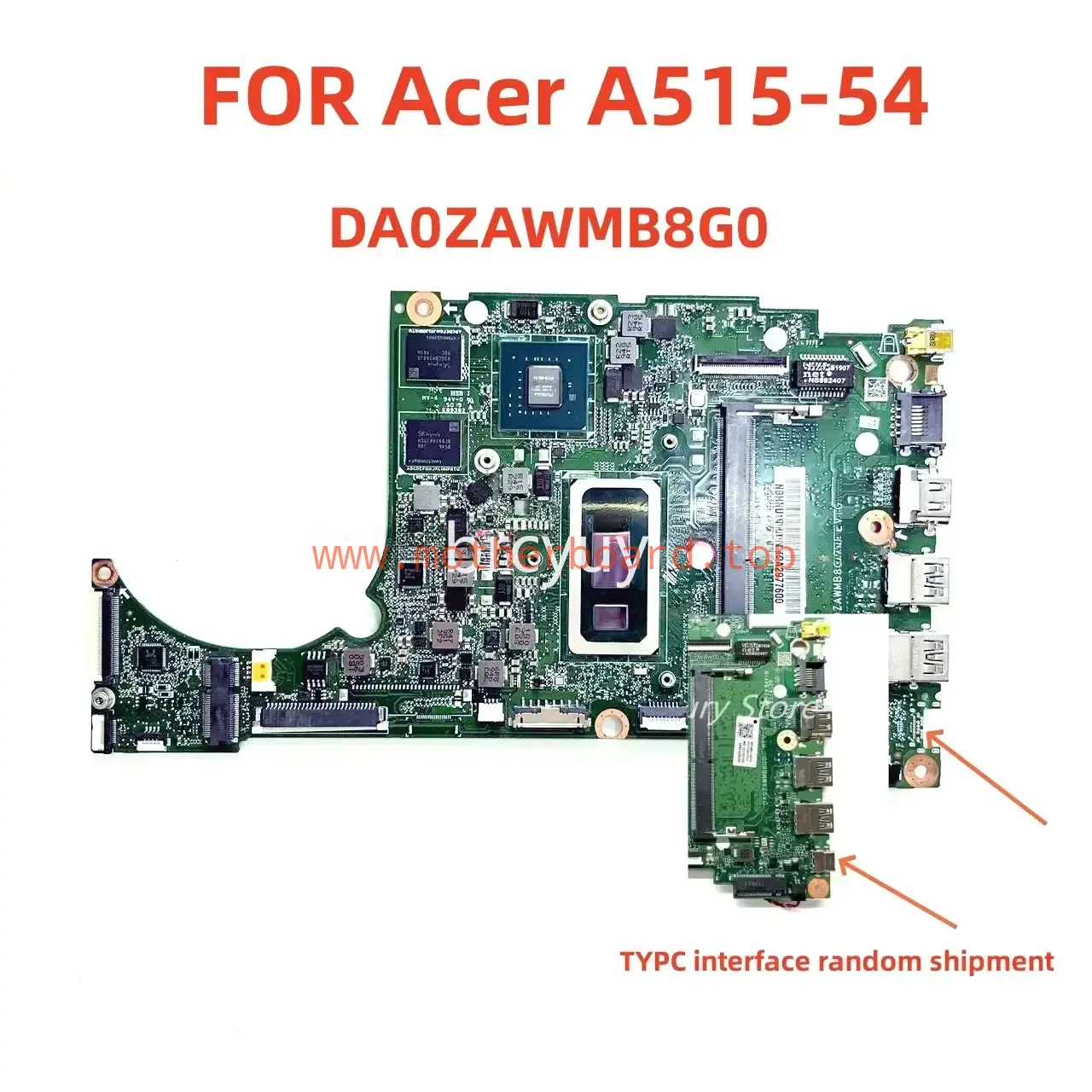 DA0ZAWMB8G0 For ACER A515-54 A315-55G Motherboard W/ I3 I5 I7-8TH CPU 4G RAM UMA 3