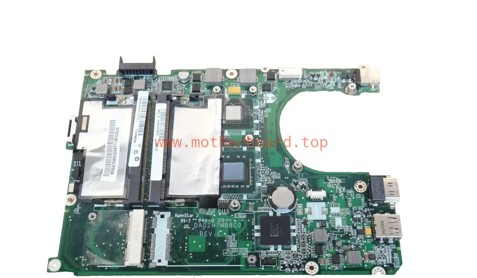 Acer Aspire 1410 ZH7 Laptop Motherboard. PN: DA0ZH7MB8C0 REV:C. Celeron 743