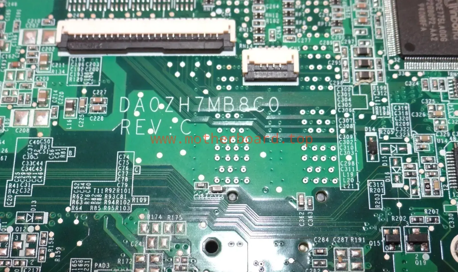 Acer Aspire 1410 ZH7 Laptop Motherboard. PN: DA0ZH7MB8C0 REV:C. Celeron 743 2