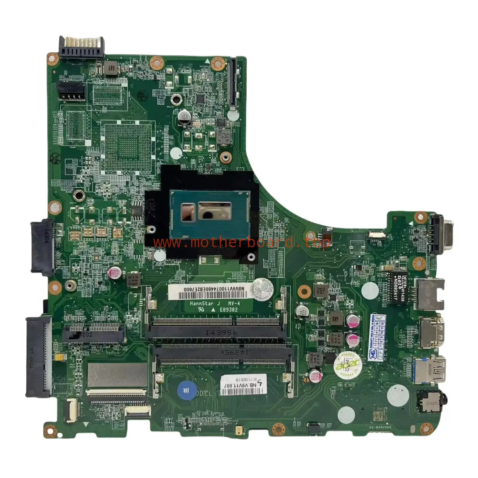 DA0ZQ0MB6E0 For Acer Aspire V3-472P Laptop Motherboard i3-4005U UMA NBV9V11007