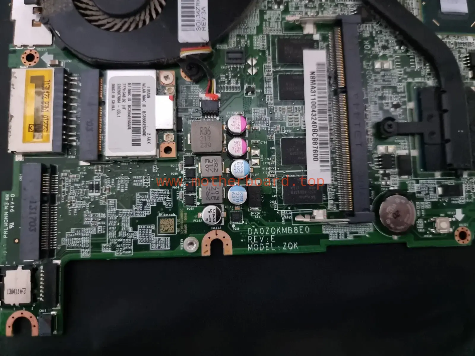 J124 MOTHERBOARD INTEL i5 3337u DA0ZQKMB8E0 REV:E FOR ACER ASPIRE V7-581 LAPTOP 3