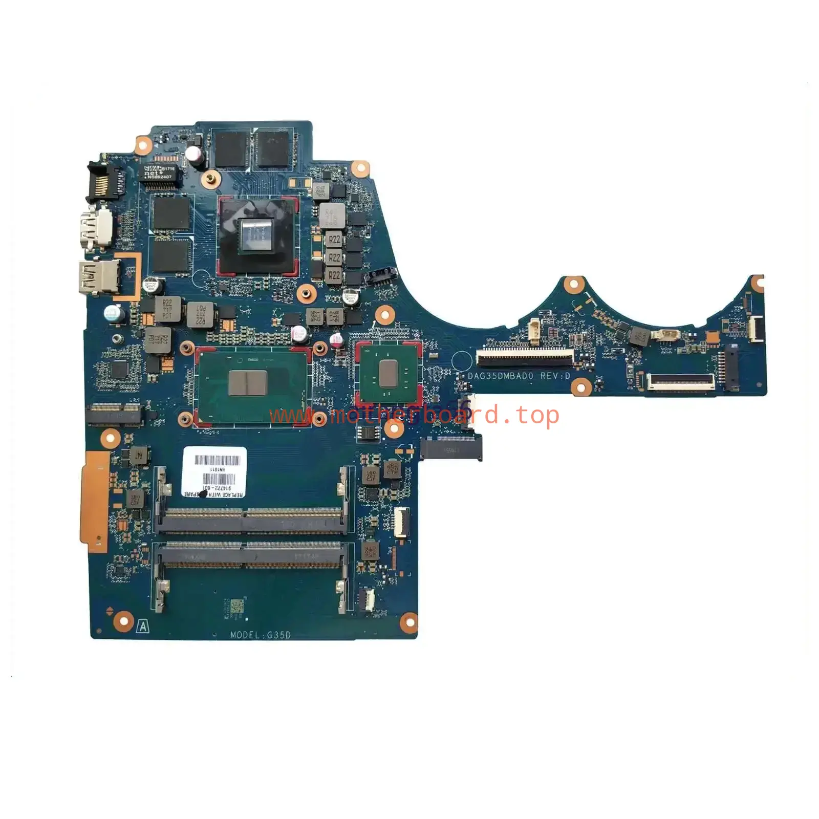 DAG35DMBAD0 For HP TPN-Q173 15-AX 15-BC motherboard I5 I7 GTX1050 GTX1050TI 4GB