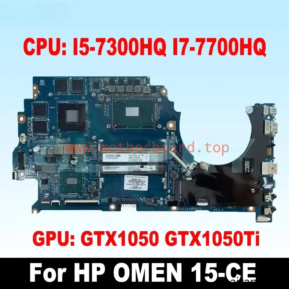 For HP OMEN 15-CE TPN-Q194 Motherboard DAG3AAMBAF0 with I5 I7 CPU GTX1050 4G