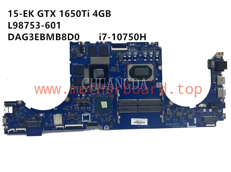 L98753-601 For HP Omen 15-EK Motherboard i7-10750H GTX1650Ti 4GB DAG3EBMB8D0 2