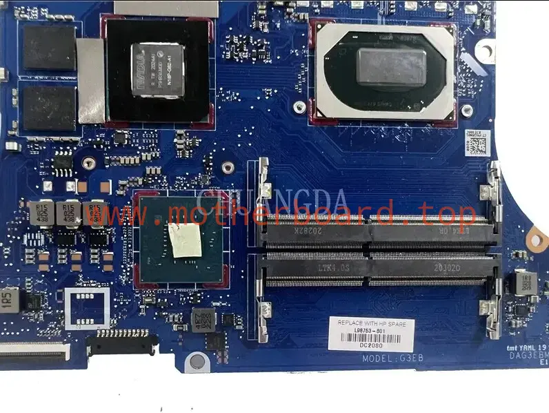 L98753-601 For HP Omen 15-EK Motherboard i7-10750H GTX1650Ti 4GB DAG3EBMB8D0 4