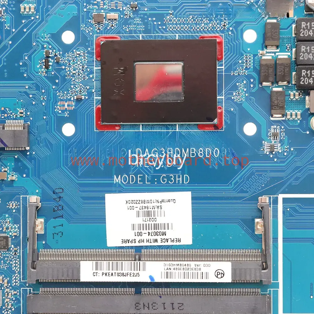 DAG3HDMB8D0 For HP Pavilion 15-EC 15Z-EC Motherboard R7-4800H CPU GTX1650 4GB 3