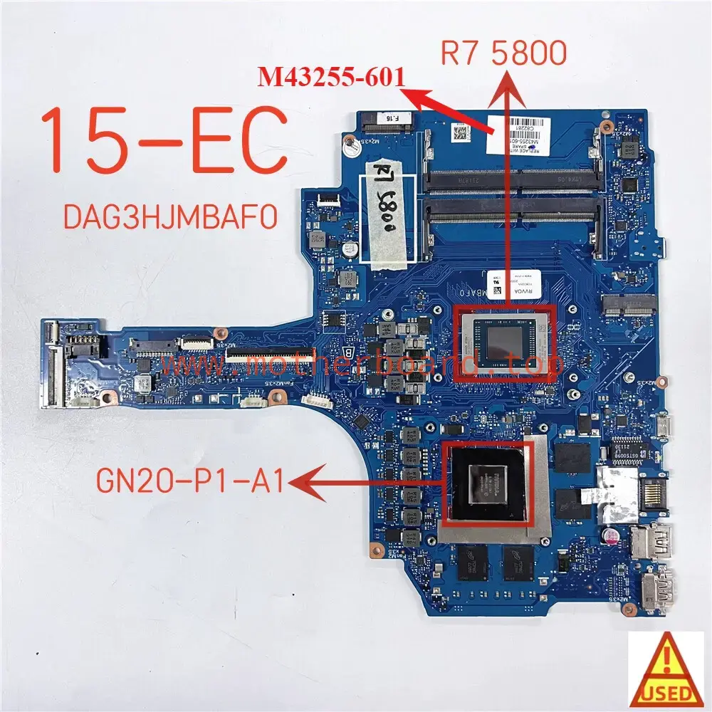 For HP 15-EC M43255-601 R7-5800 GN20-P1-A1 DAG3HJMBAF0 Laptop Motherboard
