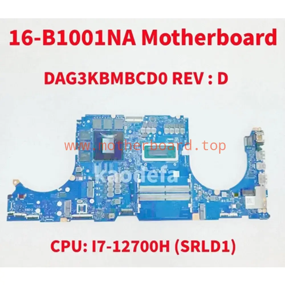 For HP 16-B1001N 16-B Laptop Motherboard with I7-12700H DAG3KBMBCD0 RTX3070 Test