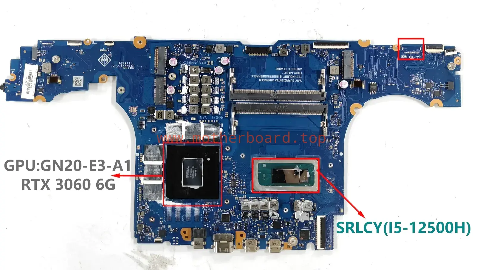 DAG3NMB1CC0 For HP 16-K I5 I7 3060 3070 TI 6G 8G Motherboard