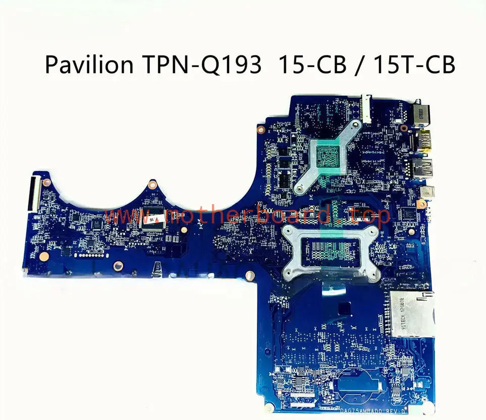 For HP TPN-Q193 15-CB Motherboard With i7-7700HQ CPU GTX1050 4GB-GPU DAG75AMBAD0 2