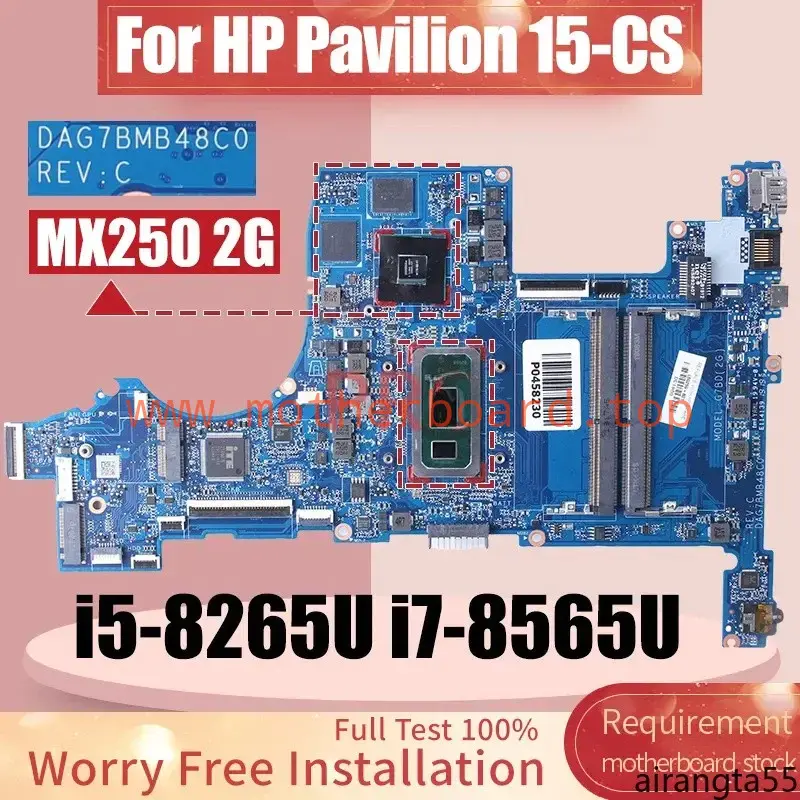 DAG7BMB48C0 MX250 For HP Pavilion 15-CS Motherboard i5-8265U i7-8565U L50258-601 2