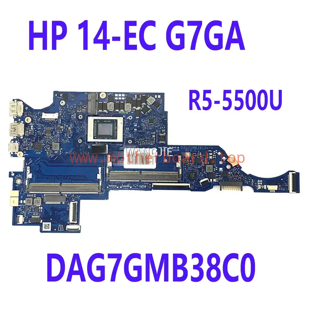 For HP 14-EC G7GA Laptop Motherboard with RYZEN 5 5500U DAG7GMB38C0 Tested OK