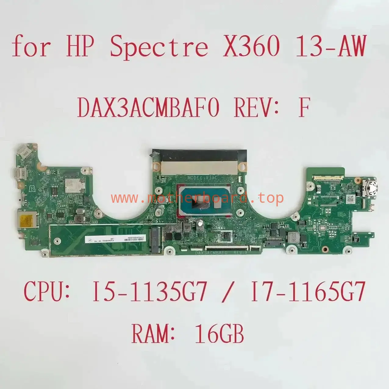 DAX3ACMBAF0 For HP Spectre X360 13-AW Motherboard I5 I7-1165G7 16G L86727-601