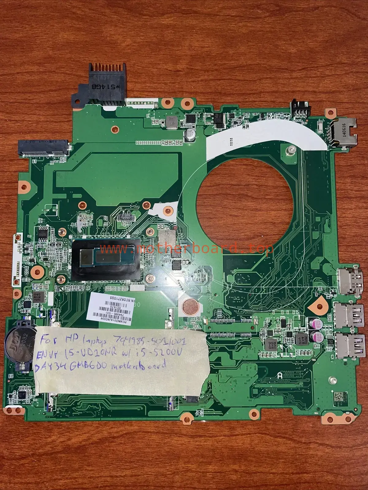 For HP laptop 794985-501/001 ENVY 15-V010NR w/ i5-5200U DAY34GMB6D0 motherboard