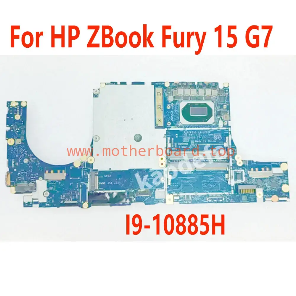 For HP ZBook Fury 15 G7 Laptop Motherboard with I9-10885H FPZ50 LA-J202P Tested