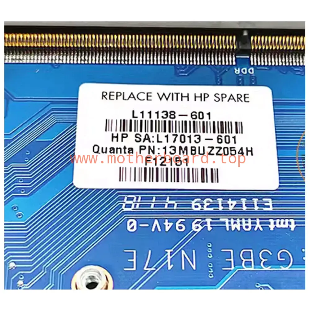 For HP17-AN TPN-Q195 Laptop Motherboard I5-8300HQ GTX1060 DAG3BEMBCD0 L11138-001 2