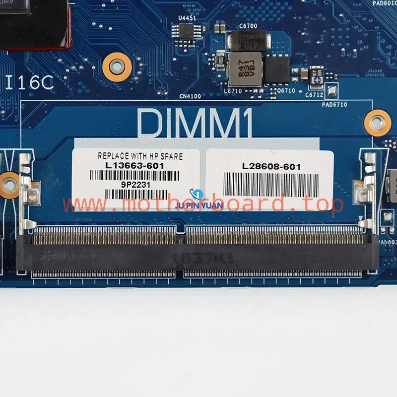 L13665-601 For HP EliteBook 735 G5 Laptop Motherboard With Ryzen 7-2700 CPU 2