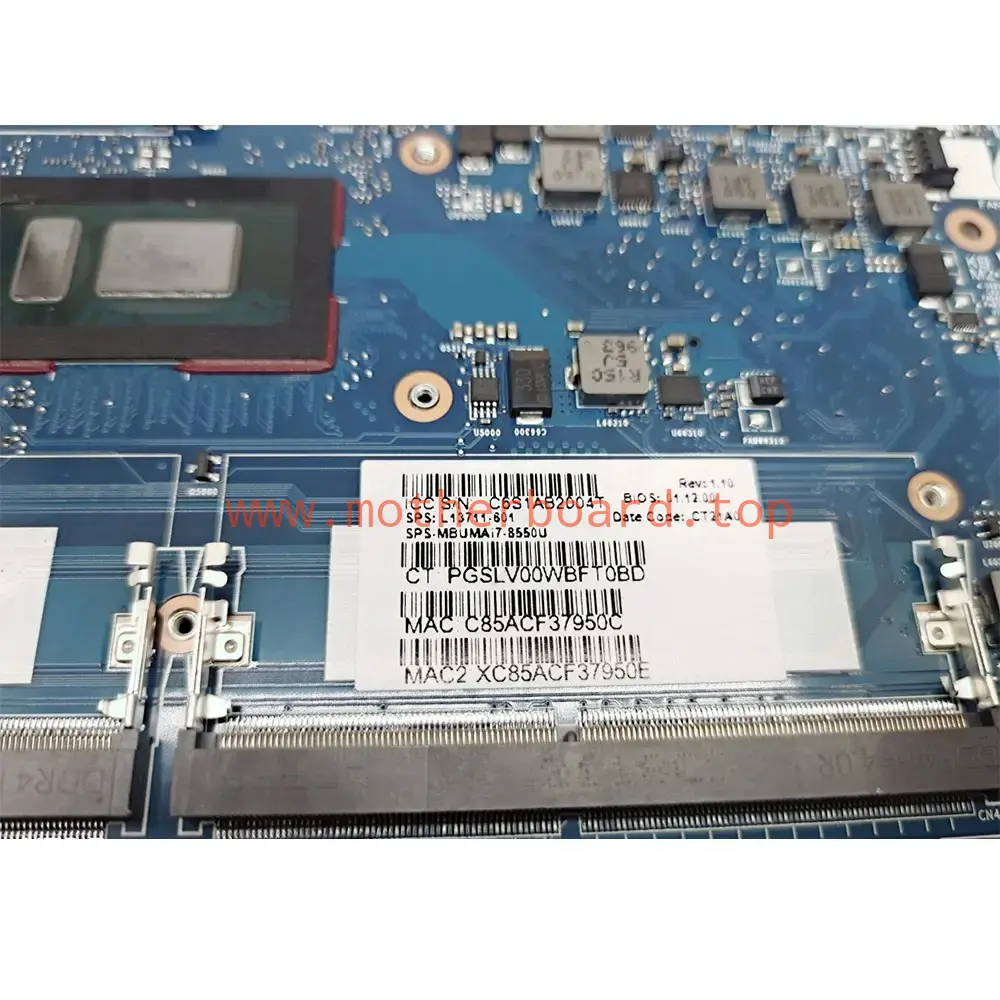 For HP EliteBook 830 G5 i7-8550U Laptop Motherboard 6050A2930901 L13711-601 2