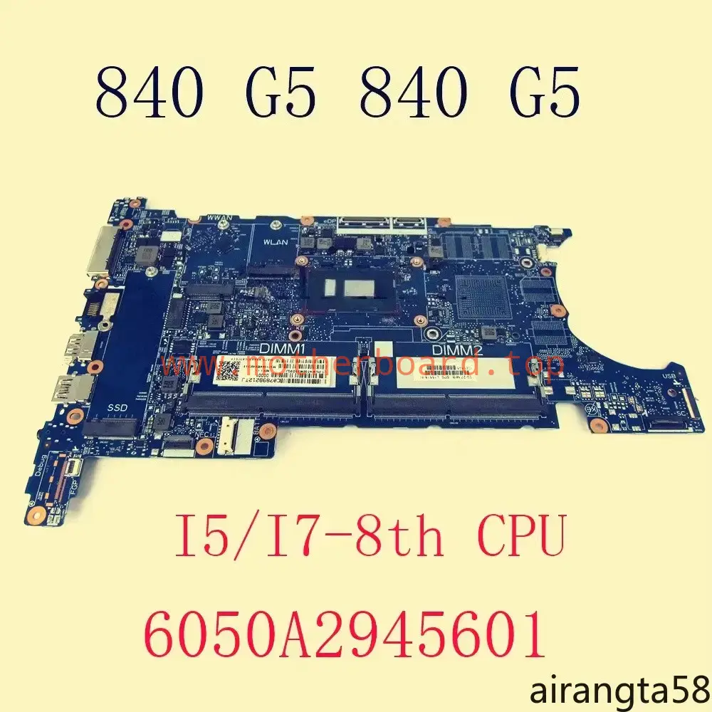 For HP Elitebook 850 G5 840 G5 Motherboard i5 i7 8th Gen L15516-601 6050A2945601