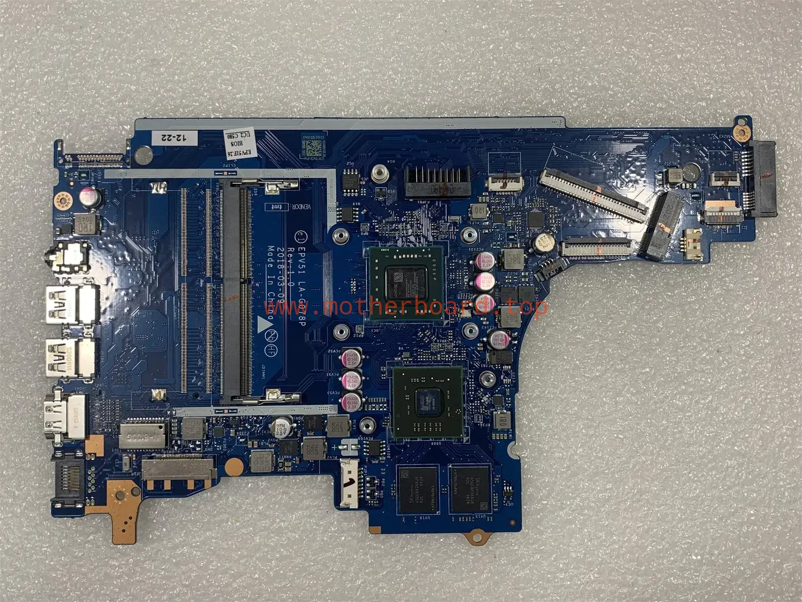 HP Laptop 15-DB L27907-001 L20481-001 601 AMD A6-9225 CPU Radeon 520 Motherboard