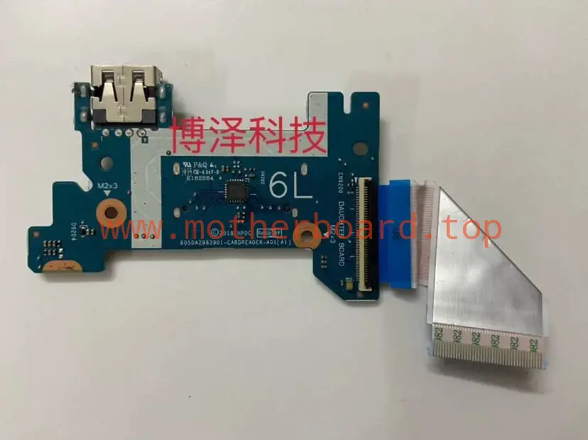 USB Power Board w/Cable Card Reader L23186-001 for HP 14-CK 14-CM 6050A2983901 2