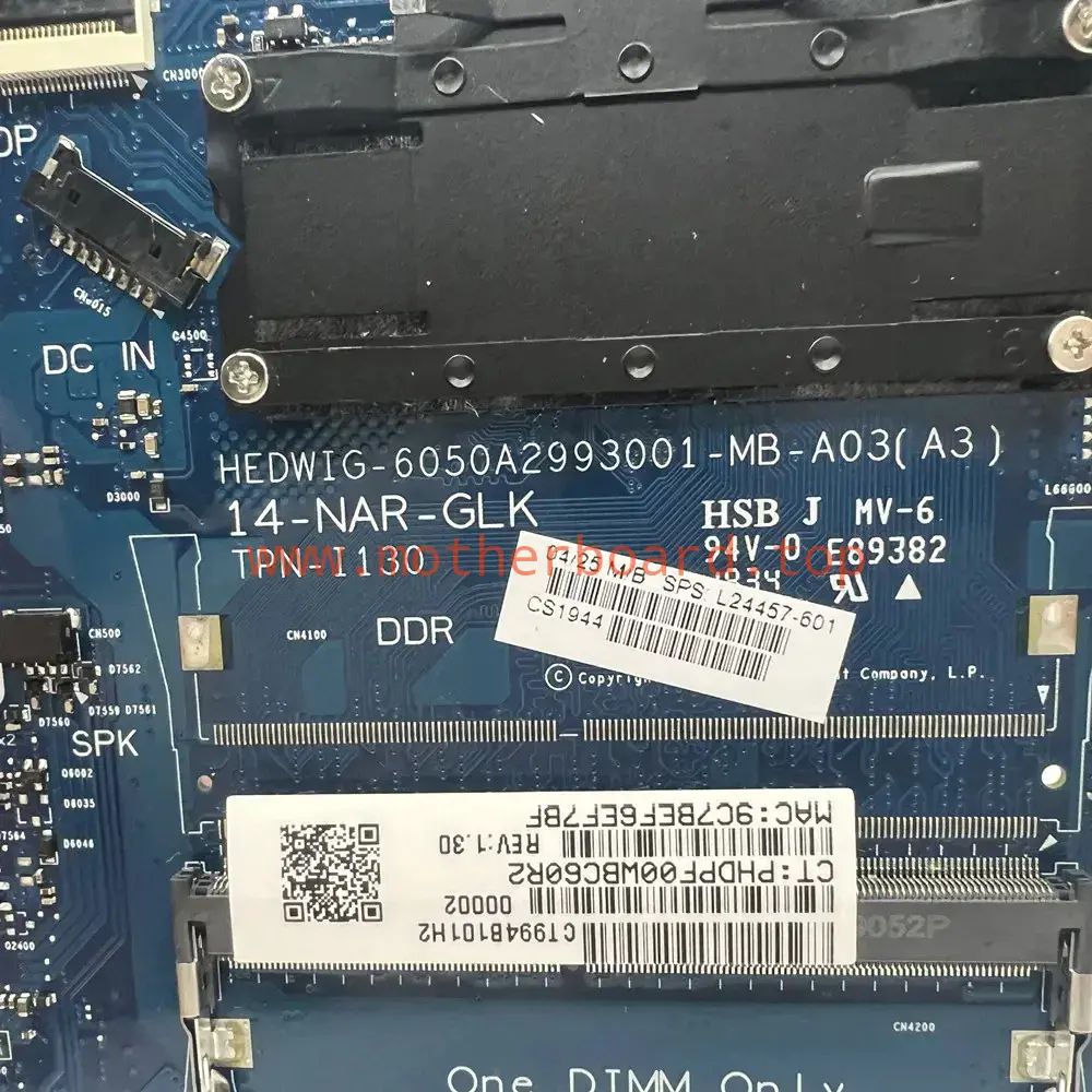 For HP 14-CF 14-DF 14-NAR-GLK TPN-I130 L24457-601 L24457-001 6050A2993001-MB 3