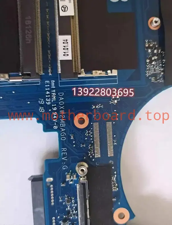 For HP ZBook15 G5 Motherboard L28689-001 L30876-001 DA0XW2MBAG0 E-2186M 4GB 4